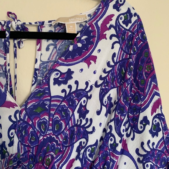 Michael Michael Kors Purple Paisley Kimono Maxi - Picture 3 of 8